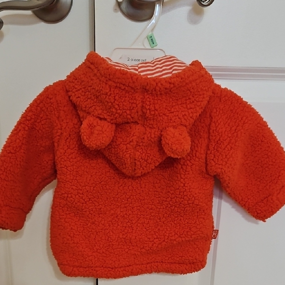 Cozy Red Fleece Baby Jacket